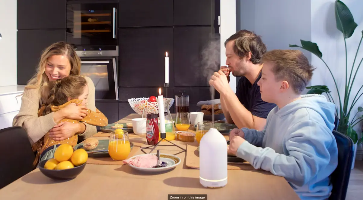 Modern family enjoying comfort in a Scandinavian home